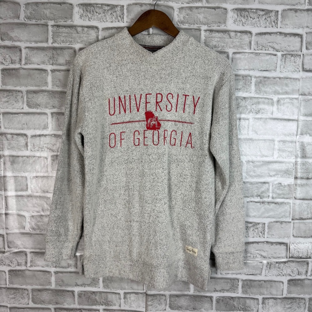 Georgia Bulldogs x Three Square Royce Comfy Terry Crew Sweatshirt Womens SMALL